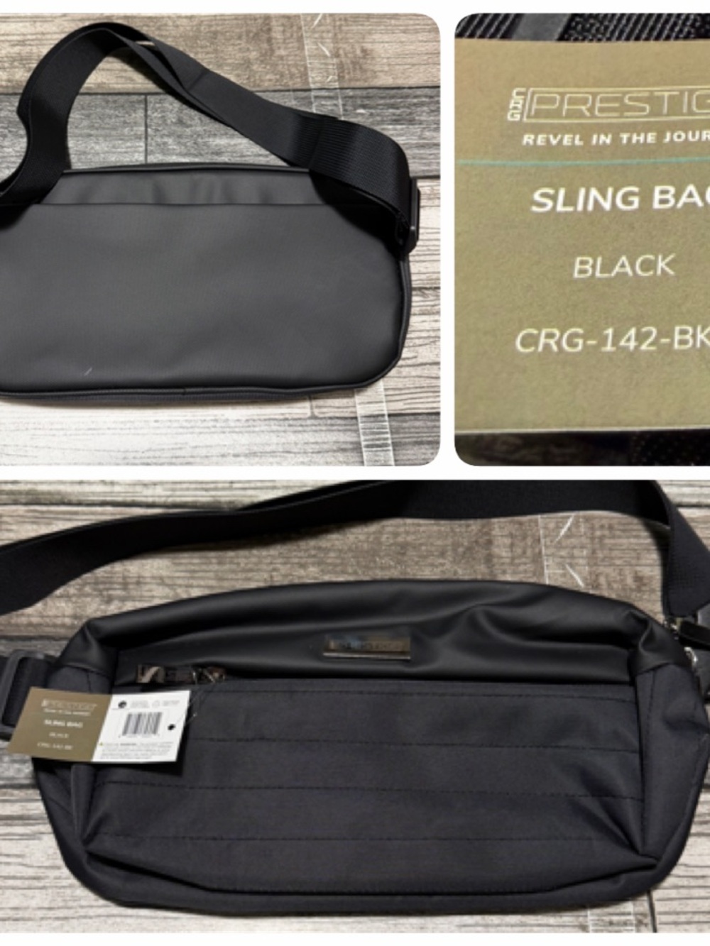 Crg Prestige Sling Bag Black